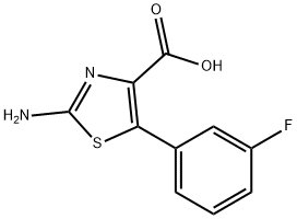 2-氨基-5-(3-氟苯基)-1,3-噻唑-4-甲酸 结构式