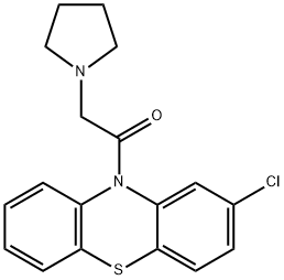 1-(2-chlorophenothiazin-10-yl)-1-(2,5-dihydropyrrol-1-yl)ethanol 结构式