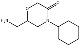 6-(氨基甲基)-4-环己基吗啉-3-酮 结构式