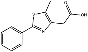 (5-甲基-2-苯基-4-噻唑基）乙酸 结构式