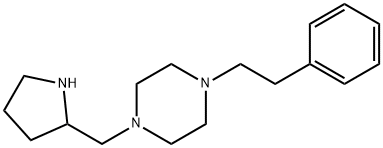 1-(2-苯乙基)-4-(2-吡咯烷甲基)哌嗪 结构式