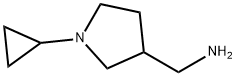 (1-环丙基吡咯烷-3-基)甲胺 结构式