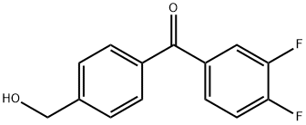 (3,4-二氟苯基)(4-(羟甲基)苯基)甲酮 结构式