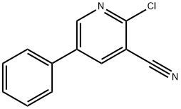 2-氯-5-苯基烟酸腈 结构式