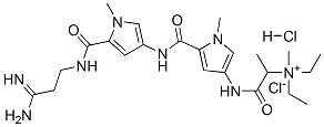 [5-[[5-(2-carbamimidoylethylcarbamoyl)-1-methyl-pyrrol-3-yl]carbamoyl] -1-methyl-pyrrol-3-yl]carbamoylmethyl-triethyl-azanium chloride hydroc hloride 结构式