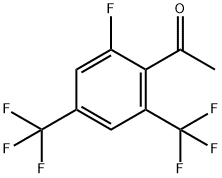 2'-氟-4',6'-二(三氟甲基)苯乙酮 结构式