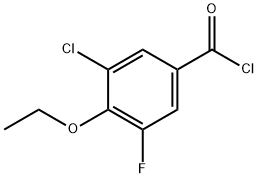 3-氯-4-乙氧基-5-氟苯甲酰氯 结构式