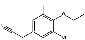 2-(3-氯-4-乙氧基-5-氟苯基)乙腈 结构式