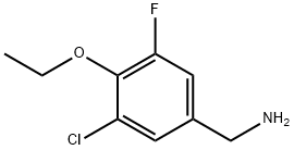 (3-氯-4-乙氧基-5-氟苯基)甲胺 结构式