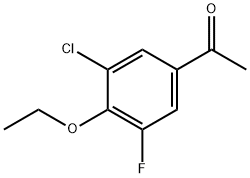 3'-氯-4'-乙氧基-5'-氟苯乙酮 结构式