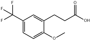 3-(2-甲氧基-5-(三氟甲基)苯基)丙酸 结构式