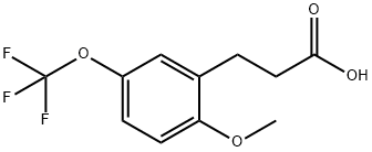 3-(2-甲氧基-5-(三氟甲氧基)苯基)丙酸 结构式