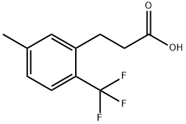 3-(5-甲基-2-(三氟甲基)苯基)丙酸 结构式