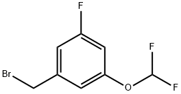 5-(Difluoromethoxy)-3-fluorobenzylbromide 结构式