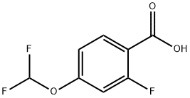4-(二氟甲氧基)-2-氟苯甲酸 结构式