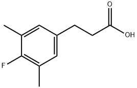 3-(4-氟-3,5-二甲基苯基)丙酸 结构式