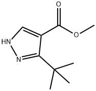 3-(叔丁基)-1H-吡唑-4-羧酸甲酯 结构式