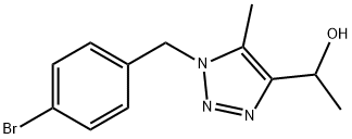 1-[1-(4-bromobenzyl)-5-methyl-1H-1,2,3-triazol-4-yl]-1-ethanol 结构式