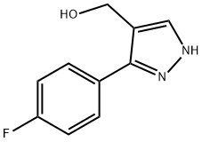 (3-(4-氟苯基)-1H-吡唑-4-基)甲醇 结构式