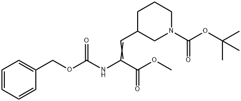 1-BOC-3-(2-CBZ-AMINO-2-METHOXYCARBONYL-VINYL)PIPERIDINE 结构式