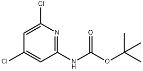 4,6-二氯吡啶-2-氨基甲酸叔丁酯 结构式