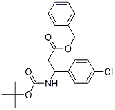 3-((叔丁氧羰基)氨基)-3-(4-氯苯基)丙酸苄酯 结构式