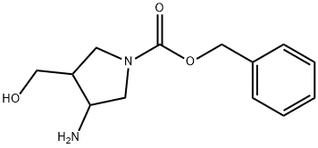 1-CBZ-3-氨基-4-(羟甲基)吡咯烷 结构式