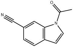 1-乙酰基-1H-吲哚-6-甲腈 结构式