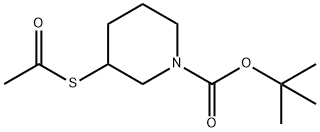3-Acetylsulfanyl-1-Boc-piperidine 结构式