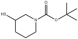 N-BOC-3-巯基哌啶 结构式