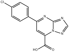 5-(4-氯苯基)[1,2,4]三唑并[1,5-A]嘧啶-7-羧酸 结构式