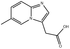 6-METHYL-IMIDAZO [1,2-A] PYRIDINE-3-ACETIC ACID 结构式