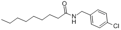 N-(4-CHLOROBENZYL)NONANAMIDE 结构式