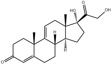 17,21-二羟基孕甾-4,9(11)-二烯-3,20-二酮 结构式