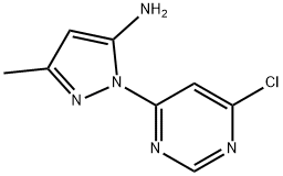 1-(6-氯嘧啶-4-基)-3-甲基-1H-吡唑-5-胺 结构式