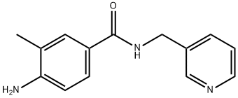 3-甲基-4-氨基-N-(3-吡啶基甲基)苯甲酰胺 结构式