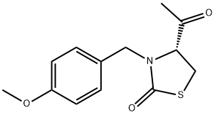 (R)-3-(4-methoxybenzyl)-4-acetylthiazolidin-2-one 结构式