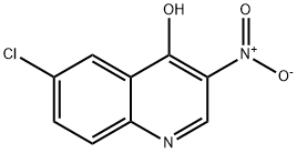6-氯-3-硝基-4-羟基喹啉 结构式