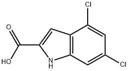 4,6-二氯吲哚-2-甲酸 结构式
