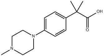 ALPHA,ALPHA-二甲基-4-(4-甲基-1-哌嗪基)苯乙酸 结构式