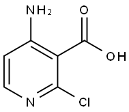 4-氨基-2-氯吡啶-3-羧酸 结构式