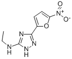 N-Ethyl-5-(5-nitrofuran-2-yl)-1H-1,2,4-triazol-3-amine 结构式