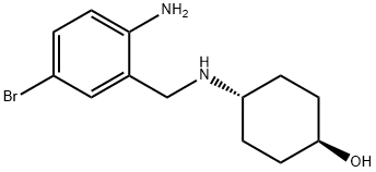 反式-4-[[(2-氨基-5-溴苯基)甲基]氨基]环己醇 结构式