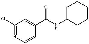 2-氯-N-环己基吡啶-4-甲酰胺 结构式