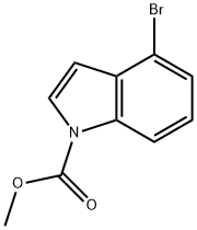 4-bromo-1-methoxycarbonylindole 结构式