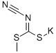 氰基亚胺基二硫代甲酸甲酯单钾盐 结构式