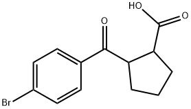 2-(4-溴苯甲酰基)环戊烷甲酸 结构式