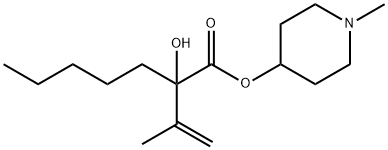 1-Methyl-4-piperidyl-n-amyl-(isopropenyl)glycolate 结构式