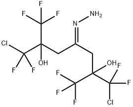 1-chloro-6-(chloro-difluoro-methyl)-1,1,7,7,7-pentafluoro-4-hydrazinyl idene-2-(trifluoromethyl)heptane-2,6-diol 结构式