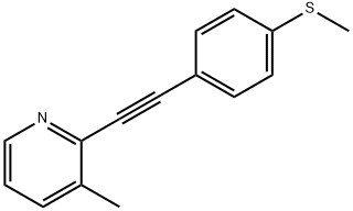 1-(4-(methylthio)phenyl)-2-(3-methyl-2-pyridyl)acetylene 结构式